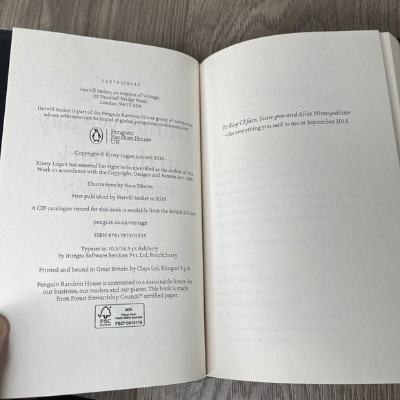 Things We Say in the Dark by Kirsty Logan Hard Cover 2019 - Picture 9 of 10